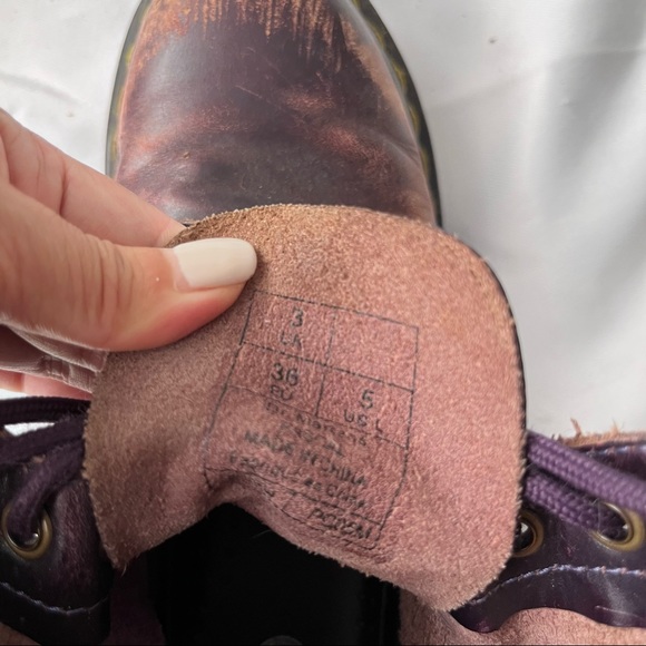 Dr. Martens 1460 Pascal Purple Leather Boots - Picture 3 of 8